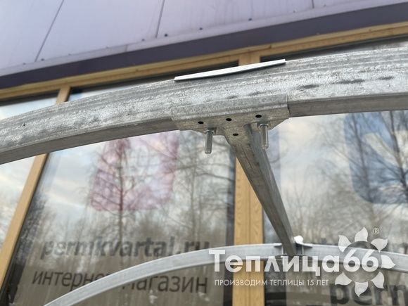 Теплица Рада Астра Люкс, оцинкованный профиль 20х40, покрытие из поликарбоната, шириной 3 метра (шаг 1 м)